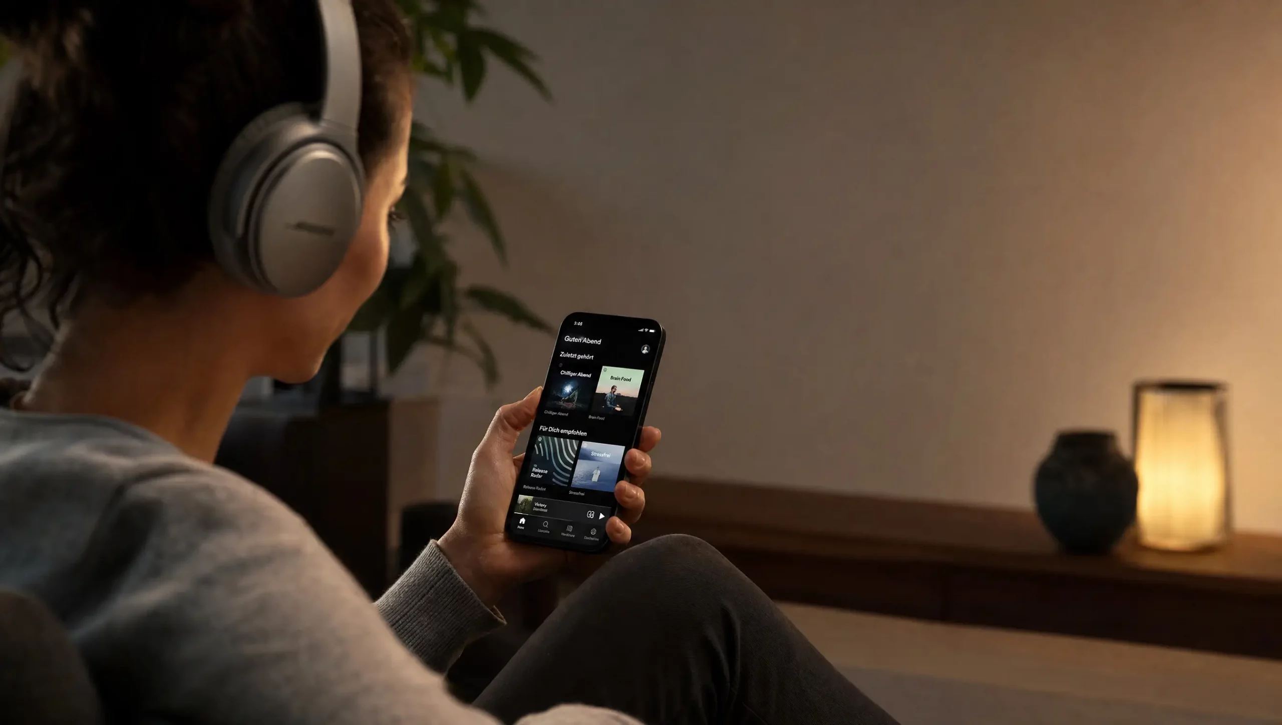 Audio-Werbung auf Spotify über ein Smartphone
