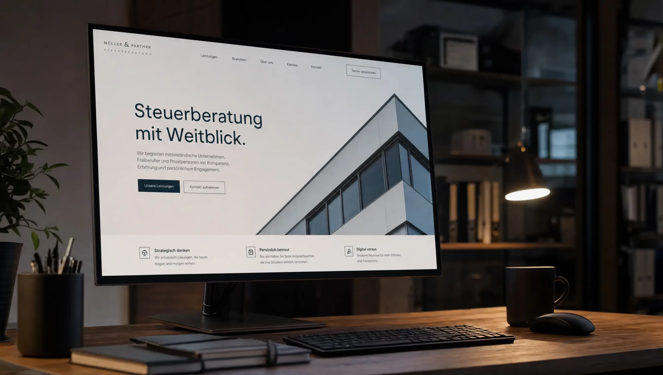 Modernes Webdesign für professionelle Unternehmenswebseiten