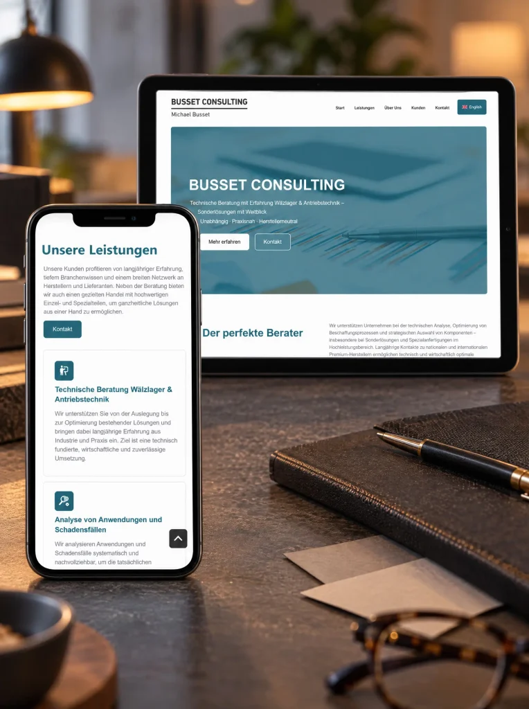 Moderner Webauftritt für Busset Consulting