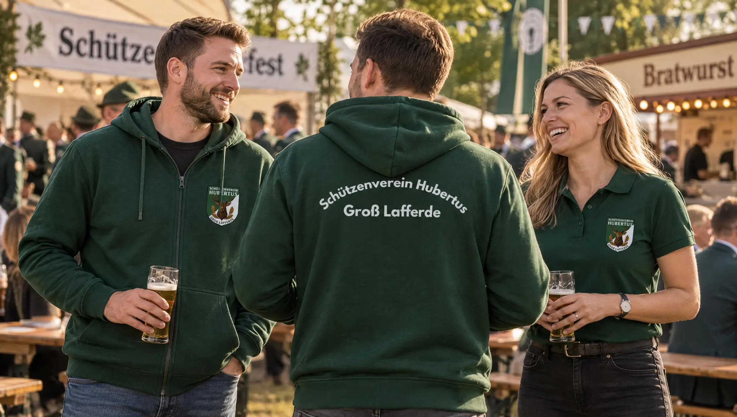 Bedruckte Vereinskleidung mit Logo