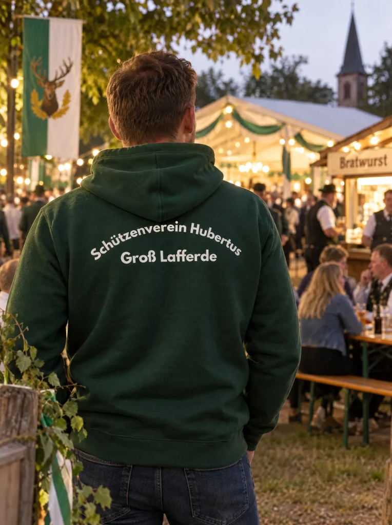 Hoodie mit Vereinslogo des SV Hubertus