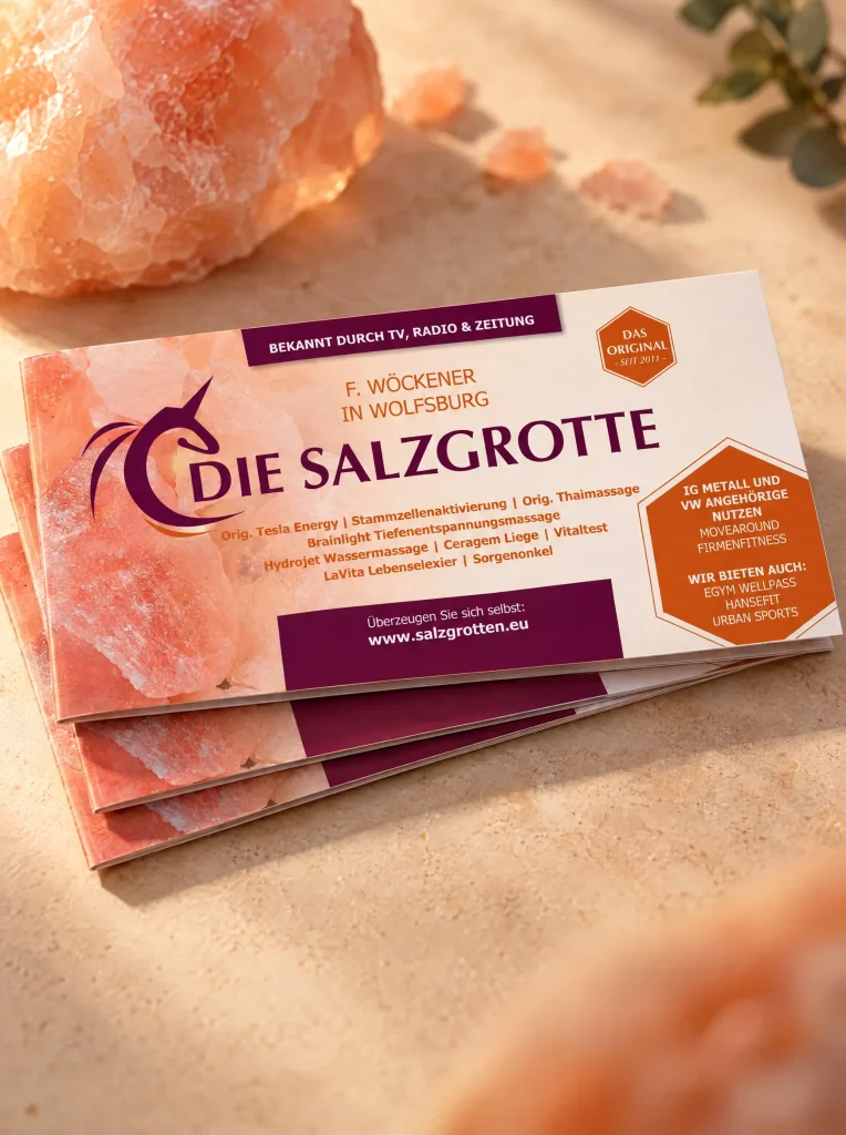 Flyer-Gestaltung für die Salzgrotte Wolfsburg