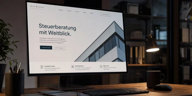 Modernes Webdesign für professionelle Unternehmenswebseiten